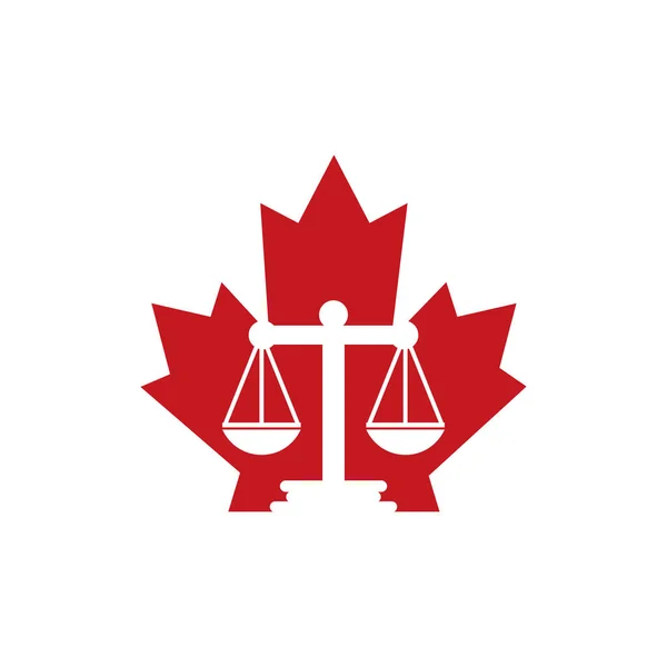 Kanada yasaları vektör logosu tasarımı. Hukuk firması vektör logosu kavramı.