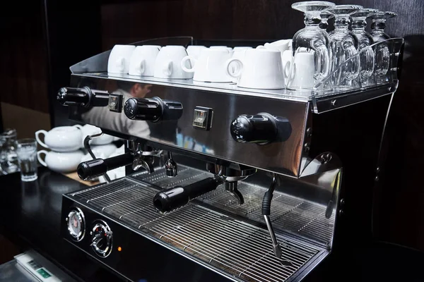 Professional coffee machine.Coffee Shop Cafeteria Restaurant Service Concept.