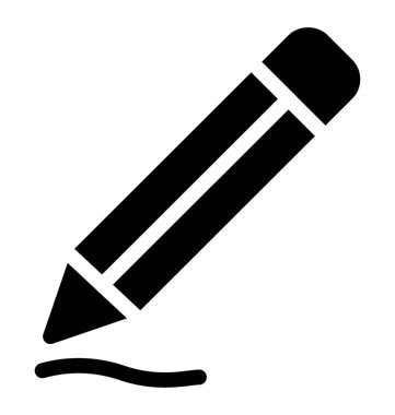 Katı imza simge vektör 