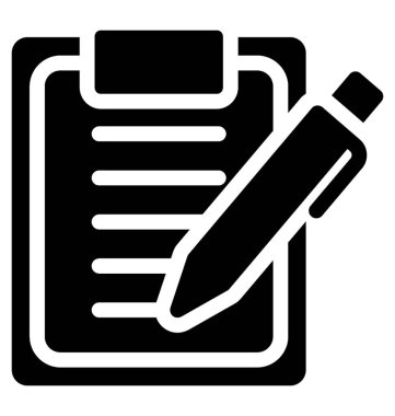 Glif mektup kağıdı simge vektör