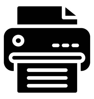 Glif tasarım yazıcı simgesinin