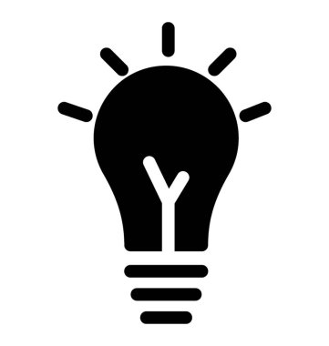 Fikir simge vektör katı tasarım