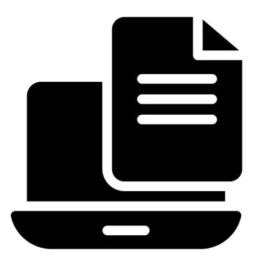 Online kitap okuma, simge vektör 