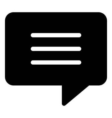 Sohbet glif simge vektör 