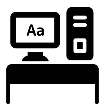 Ofis katı tasarım, bilgisayar tablo 