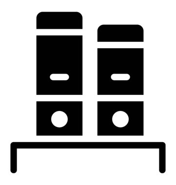 Dosyaları, arşiv simge vektör 