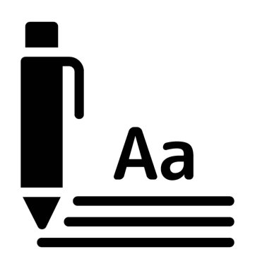 Katı copywriting simge vektör 