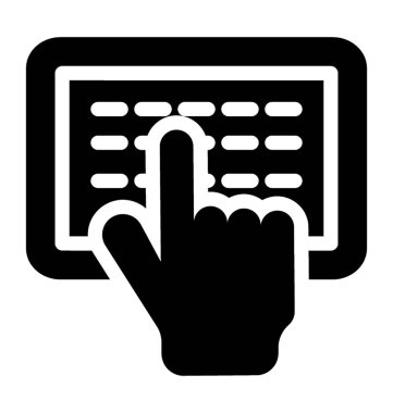 Klavye simge vektör, daktilo 