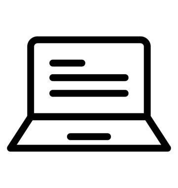 çizgi online bloglama simge vektör 