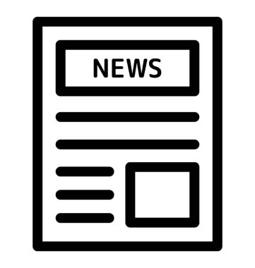 satır gazete simge vektör 