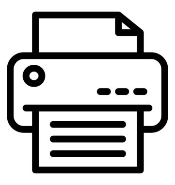 yazıcı simgesinin çizgili Tema 