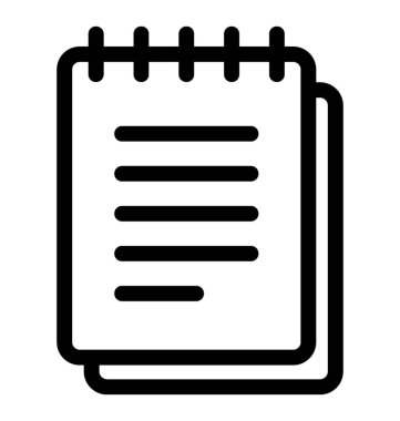 Not defteri simgesi vektör satır içi stil 