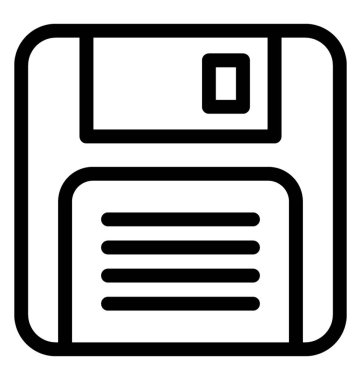 satır disket simge vektör 