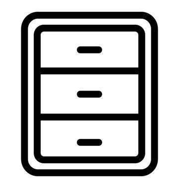 Çekmeceler simge vektör, ofis dolap 