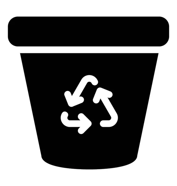 Reciclar Vetor Ícone Bin —  Vetores de Stock