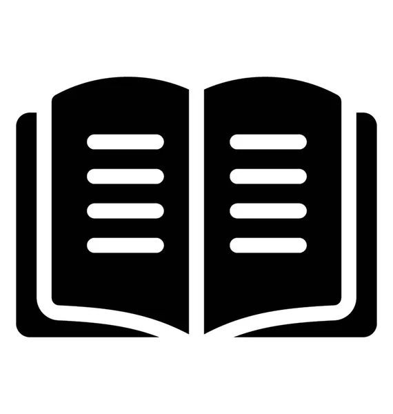 Vettore Icona Libro Aperto Libro Scrittura — Vettoriale Stock
