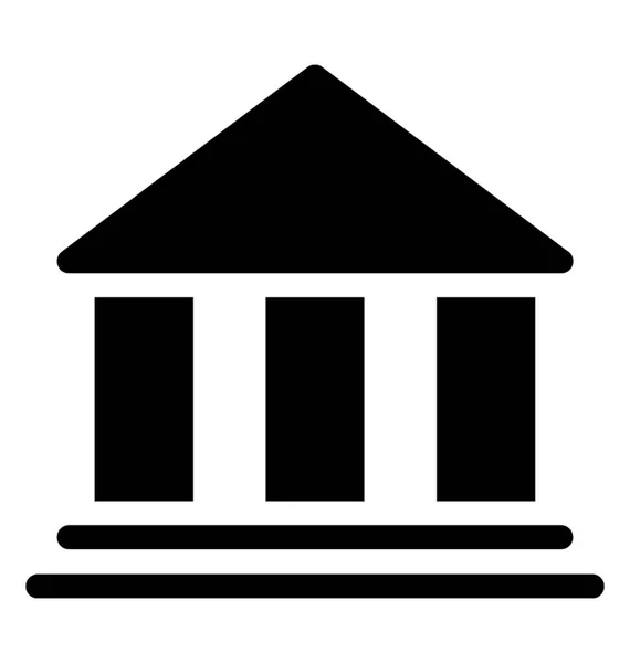 Instituto Vetor Ícone Biblioteca Pública —  Vetores de Stock