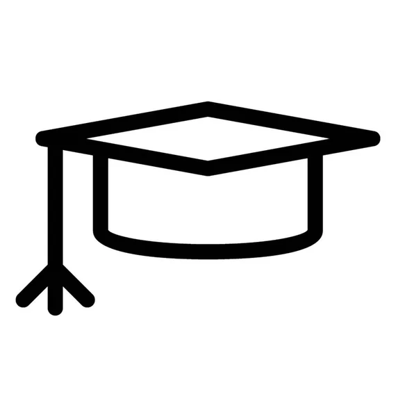 Icono Tapa Graduación Tapa Mortero — Vector de stock