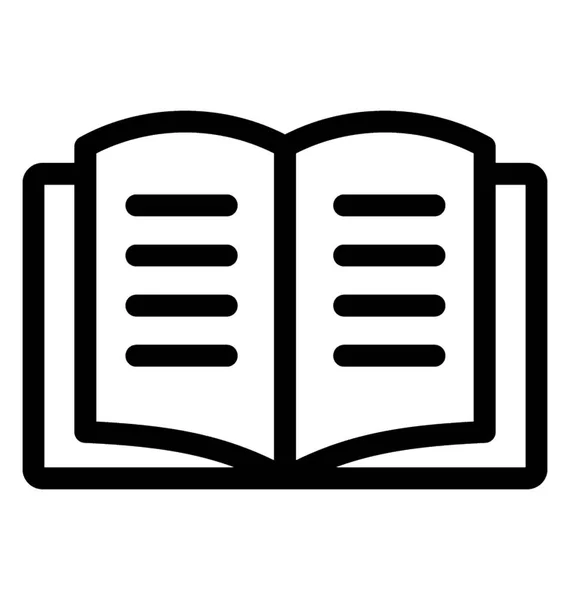 Open Boek Pictogram Vector Schrijven Boek — Stockvector