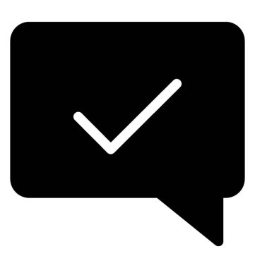 İleti simge vektör katı tarzı teslim