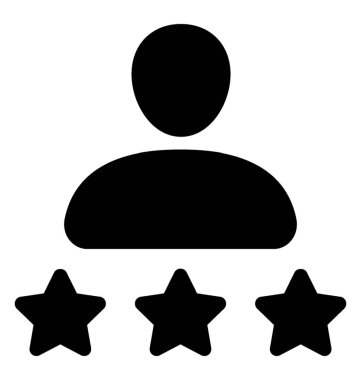 Katı profil derecelendirme simge vektör