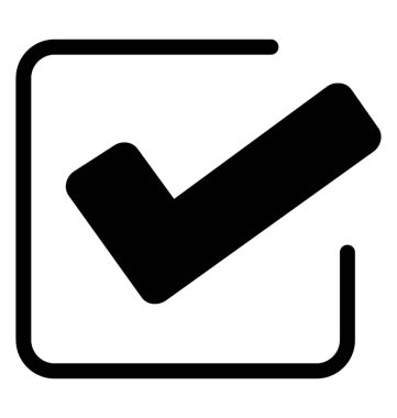 Onay işareti simgesi vektör