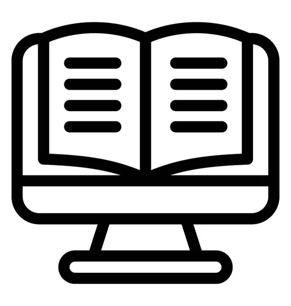 Відкрити Піктограму Книги Вектор Написання Книги — стоковий вектор