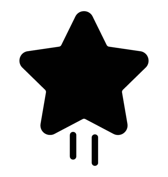 Stern Symbol Vektor Glyphen Stil Symbol — Stockvektor
