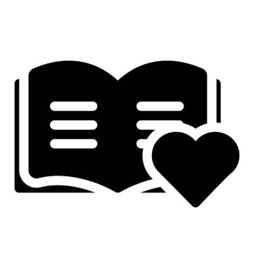 En sevdiğim kitabım simge vektör, iyi kitap