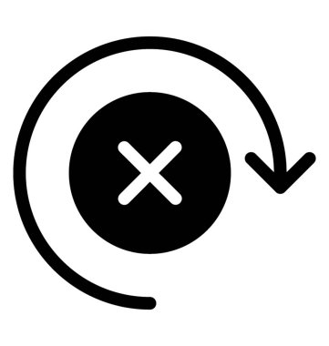 Yeniden yükle simge vektör katı tarzı iptal 