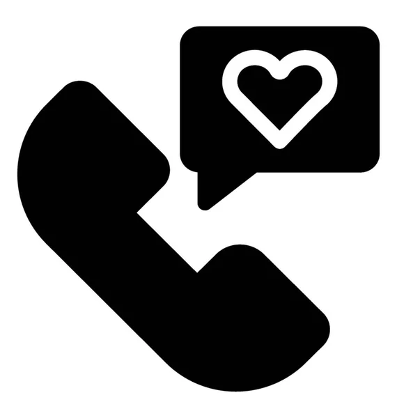 Solid Call Feedback Icon Vector Telephone Opinion — Stock Vector