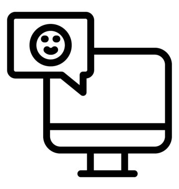 Online sohbet geribildirim simge vektör