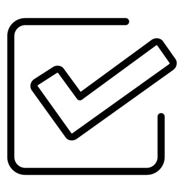 Onay işareti simgesi vektör