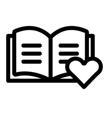 En sevdiğim kitabım simge vektör, iyi kitap