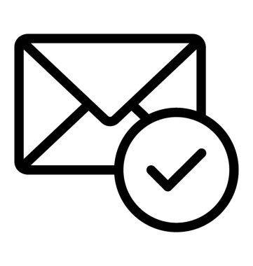 Doğrulanmış ileti simge vektör