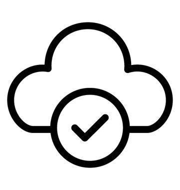 satır bulut ağ simge vektör doğrulanmadı