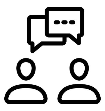 Paylaşım görüşler simge vektör