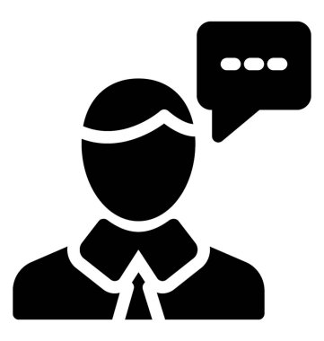 Adam konuşan simgesi simge vektör