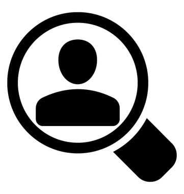 İşe Alım glif simge vektör