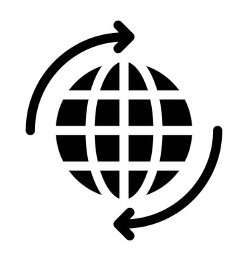 Küresel hareket simge vektör