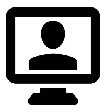 Çevrimiçi kişi simge vektör