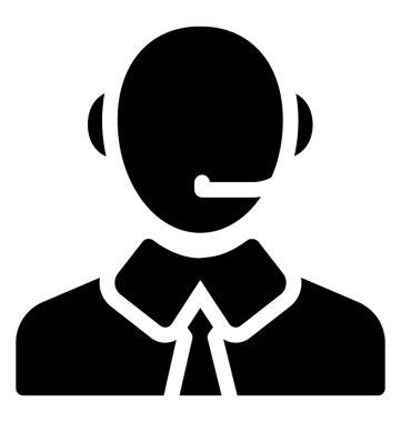 Katı müşteri hizmetleri simge vektör