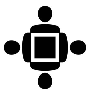 Katı konferans simge vektör