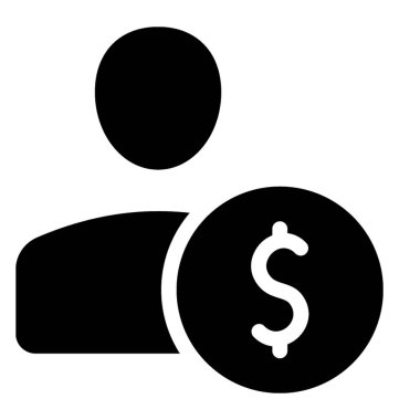 Finansör simge vektör simge tasarım 