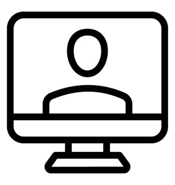 Çevrimiçi kişi simge vektör