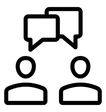 çizgi iletişim simge vektör