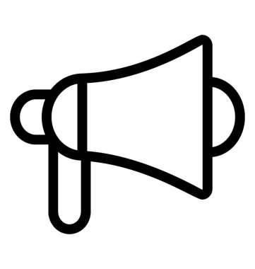 duyuru simgesi, çizgi vektör