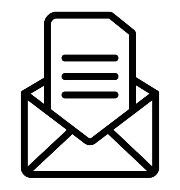 İş belge satırı simgesi, açılan e-posta