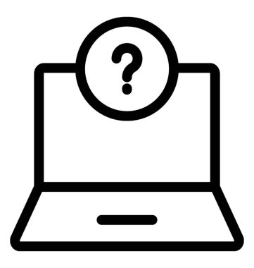 Çizgi stili bilgisayar simgesini sormak