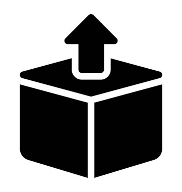 Glif parsel teslim simgesi, paket teslimat 